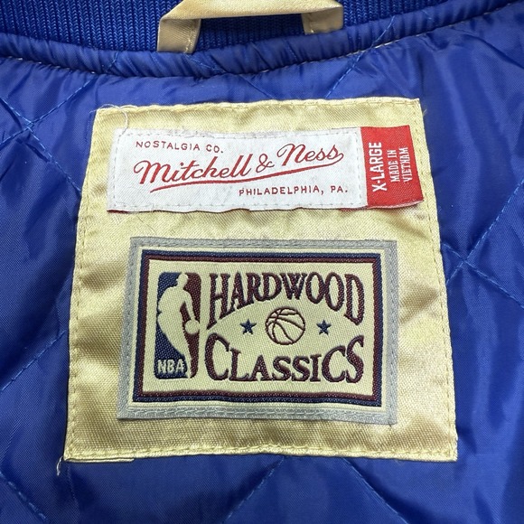 Men's‎ Mitchell&Ness NBA Philadelphia 76ers Satin Bomber Jacket XL - Picture 5 of 8